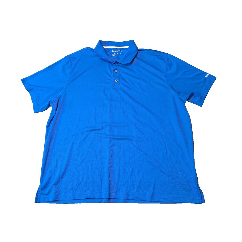 Reebok Golf Polo Shirt Mens 4XL Blue Short Sleeve Performance Big Tall